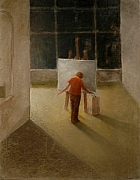 Before the Easel, c1980, pastel,  by Chaim Koppelman
