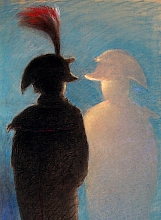 Napoleon Seeing, pastel,  by Chaim Koppelman